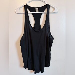 PINK Victoria's Secret Black Racerback Tank